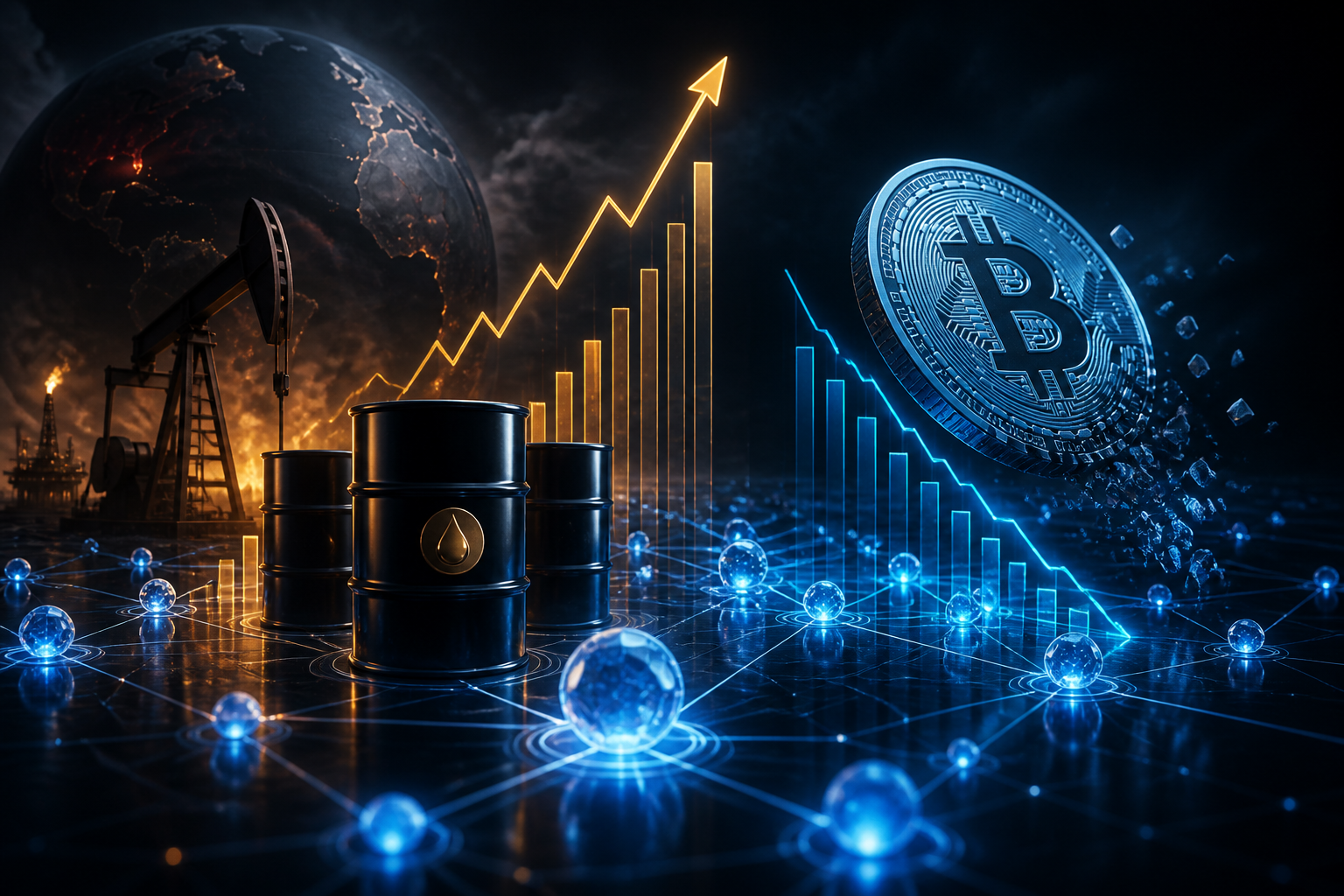 Geopolitical Tensions Push Oil Prices Higher as Bitcoin Drops